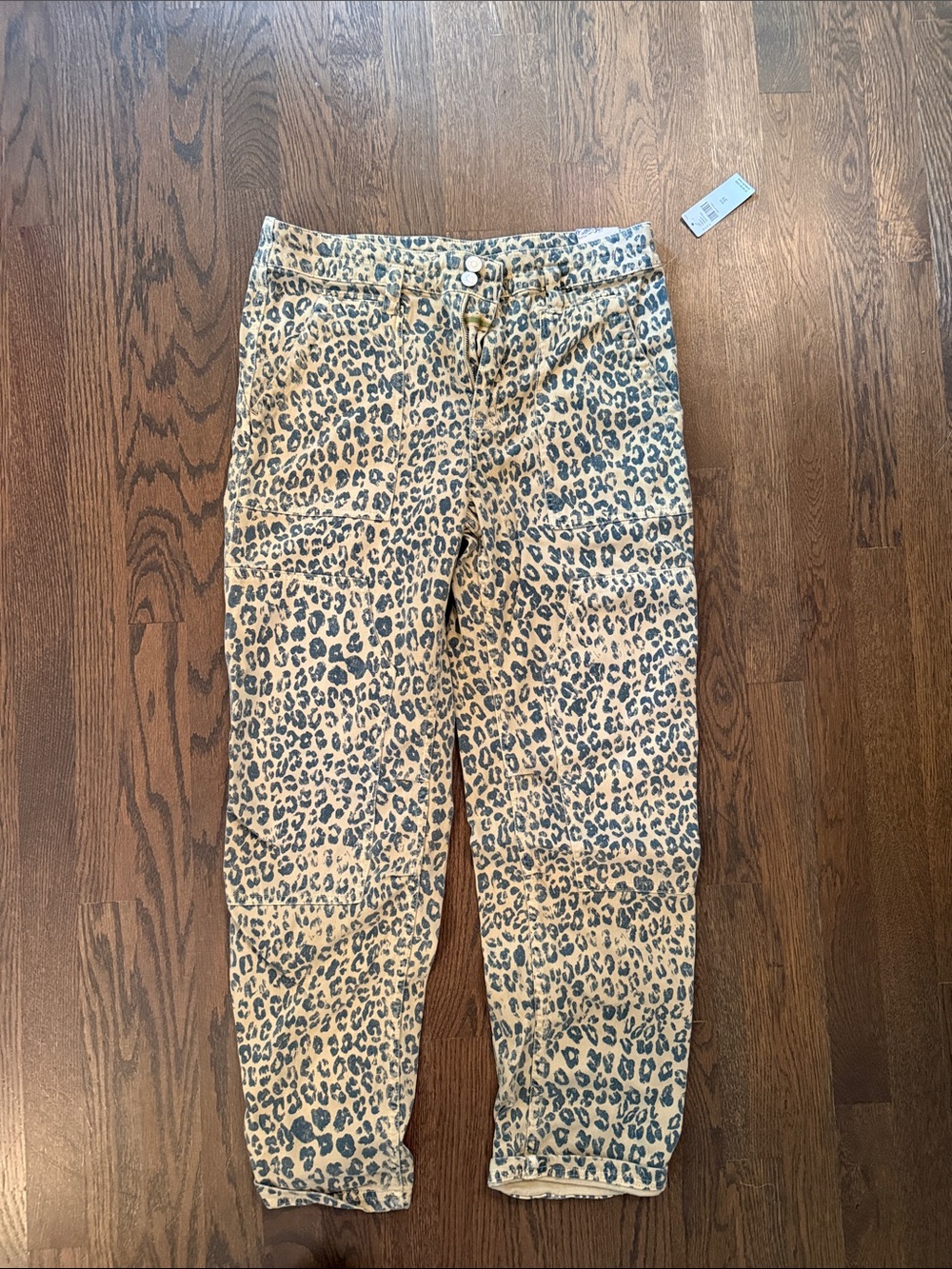 Pilcro Leopard Print High-Rise Jeans - the wanderer